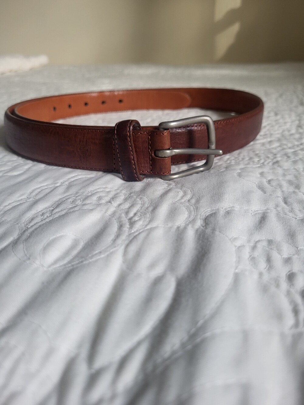 Ghurka Marley Hodgson Chestnut Brown w/Silvertone Buckle Sz.44 Made In Italy